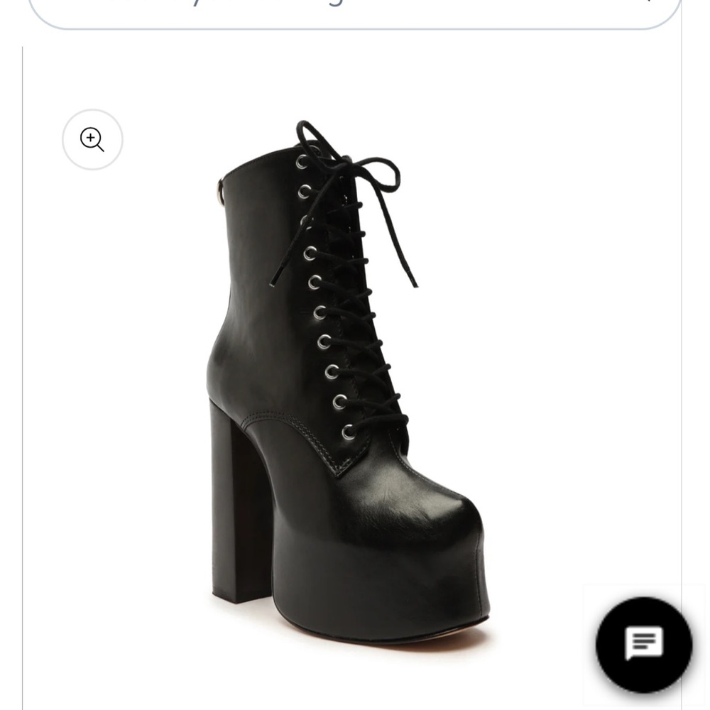 Schultz Maellyn Black Platform Boot Sz 8.5 Brand New In Box